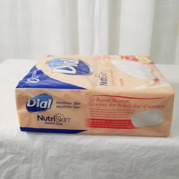 Dial 10 Glycerin Bars White Peach & Shea Butter NutriSkin Brand New - Picture 13 of 14